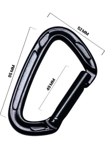 12KN Otomatik Kilitli Karabina | Alüminyum Kamp Dağcılık Klipsi (75MM x 44MM) fiyatları