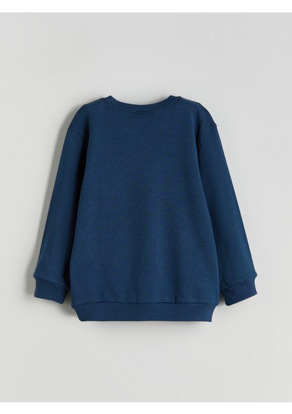 Yeni Sezon Bisiklet Yaka Basic Erkek Çocuk Sweatshirt modelleri