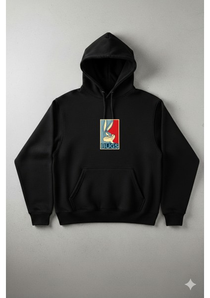 Bugs Bunny Baskılı Hoodie