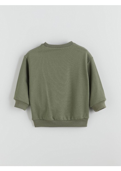 Yeni Sezon Bisiklet Yaka Baskılı Erkek Çocuk Sweatshirt modelleri