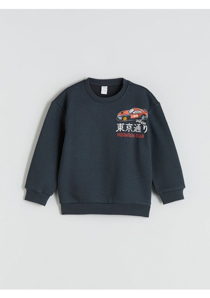 Yeni Sezon Bisiklet Yaka Baskılı Erkek Çocuk Sweatshirt fiyatları