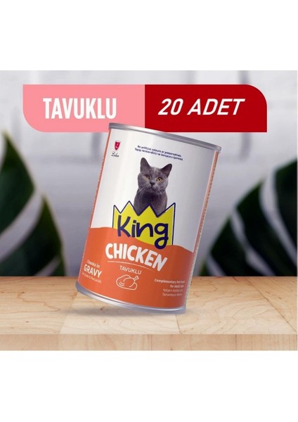 Sos Içerisinde Et Parçacıklı Tavuklu Kedi Konservesi 400 Gr*20 Adet