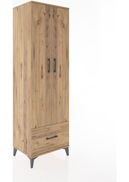 Hyperion Dolap 3 Raflı Tek Çekmeceli Tek Askılı 60X44X195 Çam-Çam fiyatları