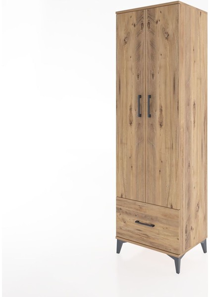 Hyperion Dolap 3 Raflı Tek Çekmeceli Tek Askılı 60X44X195 Çam-Çam modelleri