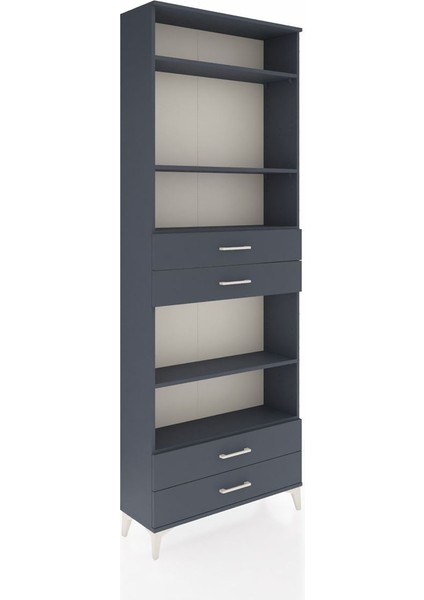 Arges Dolap 5 Raflı 4 Çekmeceli 88X30X243 Antrasit-Antrasit fiyatları