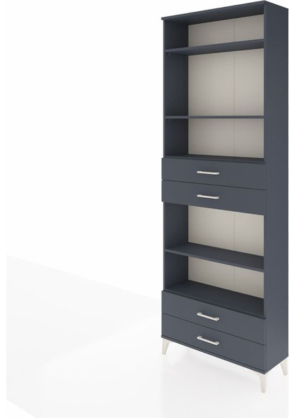 Arges Dolap 5 Raflı 4 Çekmeceli 88X30X243 Antrasit-Antrasit modelleri