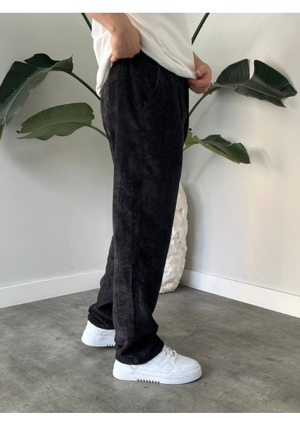 Bayaygun 5113 Baggy Fitilli Kadife Pantolon_siyah modelleri