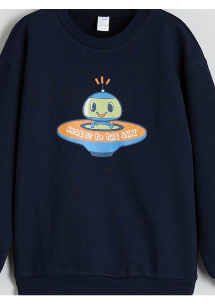 Yeni Sezon Bisiklet Yaka Baskılı Erkek Çocuk Sweatshirt fiyatları