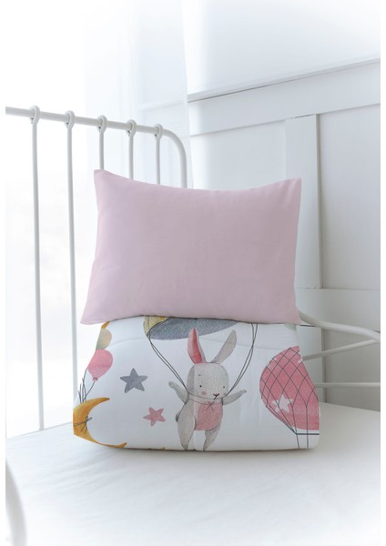 Organik Baskılı Bebek (100X150 Cm) Yorgan Seti - Iconic Serisi - Paraşütlü Tavşan modelleri