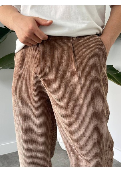 Bayaygun 5113 Baggy Fitilli Kadife Pantolon_açık Kahve fiyatları