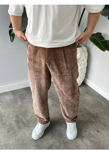 Bayaygun 5113 Baggy Fitilli Kadife Pantolon_açık Kahve fırsatları