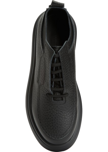 Paul Siyah Dokulu Erkek Deri Sneaker fırsatları