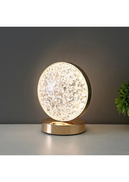 Şarjlı Yuvarlak Kristal Elmas Masa Lambası Dokunmatik Aydınlatma fiyatları