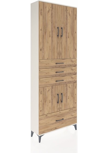 Arges Dolap 5 Raflı 4 Çekmeceli 4 Kapaklı 88X30X243 Aytaşı-Çam fiyatları