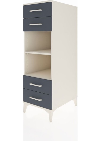 Kronos Dolap 2 Raflı 4 Çekmeceli 44X59X134 Aytaşı-Antrasit modelleri