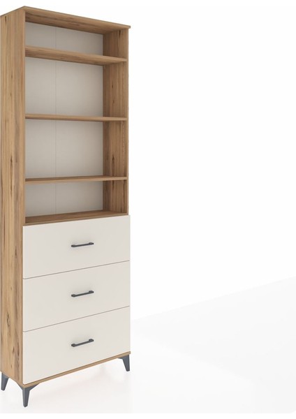 Arges Dolap 4 Raflı 3 Çekmeceli 88X30X243 Çam-Aytaşı fiyatları