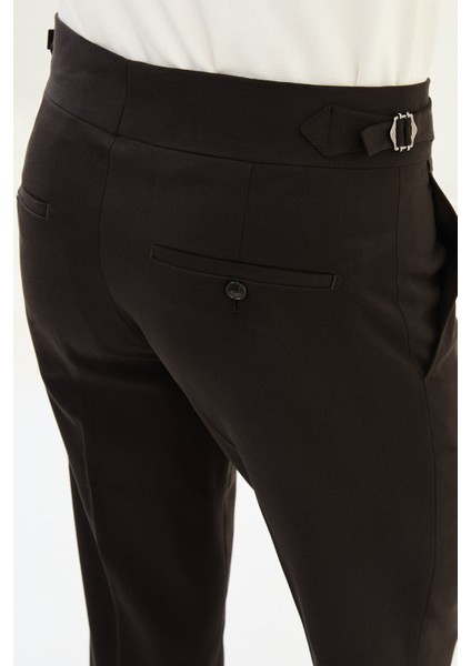 Düz Super Slim Fit Kemer Detaylı Tokalı Erkek Pantolon fırsatları