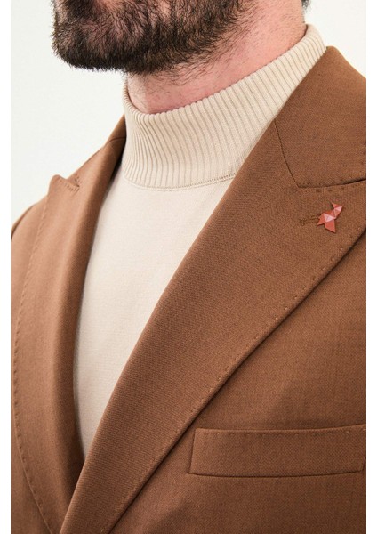 Düz Slim Fit Geniş Yaka Kruvaze Metal Düğmeli Erkek Ceket fiyatları