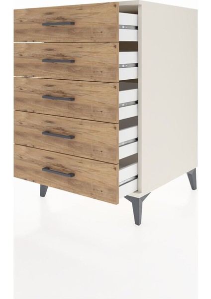 Kronos Komodin 5 Çekmeceli 60X59X96 Aytaşı-Çam fırsatları