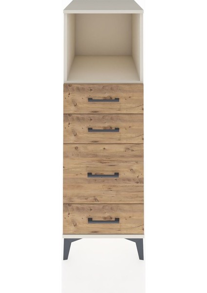 Kronos Dolap Tek Raflı 4 Çekmeceli 44X59X134 Aytaşı-Çam