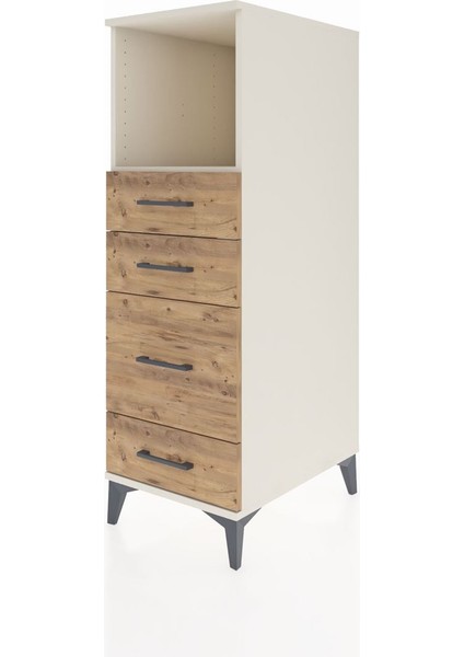Kronos Dolap Tek Raflı 4 Çekmeceli 44X59X134 Aytaşı-Çam modelleri