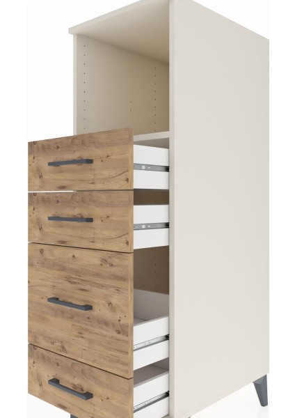 Kronos Dolap Tek Raflı 4 Çekmeceli 44X59X134 Aytaşı-Çam indirimleri