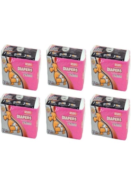 Yumuşak ve Güvenli Köpek Alt Tuvalet Bezi 6'lı Paket, Rahat Kullanım