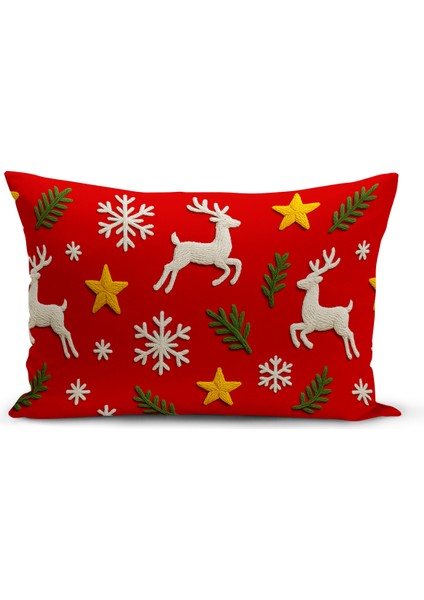 Yılbaşı Serisi Çift Tarafı Dijital Baskılı Kırlent Kılıfı (Christmas Noel Cushion Cover)