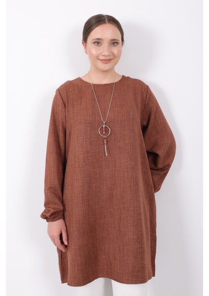 Yazlık Kadın Tunik Günlük Ince Sofia Keten Kolyeli Tunik fiyatları