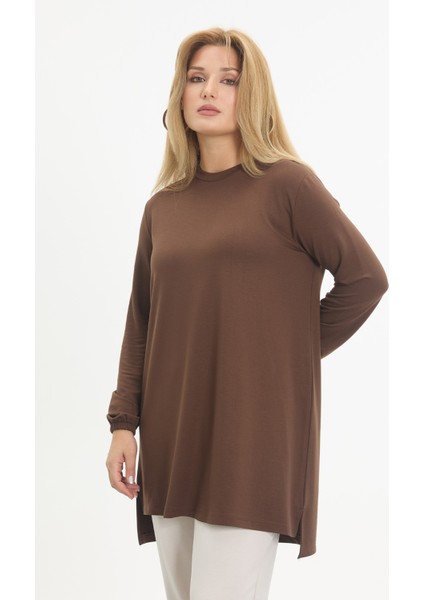 Kristal Kumaş Yırtmaçlı Basic Tunik fiyatları
