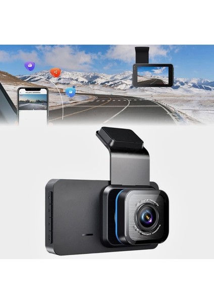 Araç Içi Kamera G Sensörlü 1296P Hd Çift Kamera Özelliği Wifi Araç Içi Kamera -Y11-