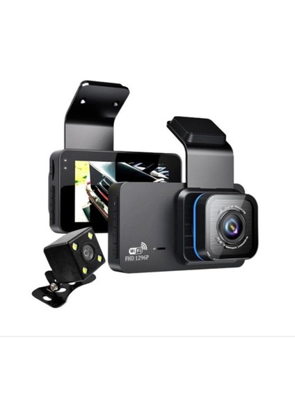 Araç Içi Kamera G Sensörlü 1296P Hd Çift Kamera Özelliği Wifi Araç Içi Kamera -Y11- fiyatları