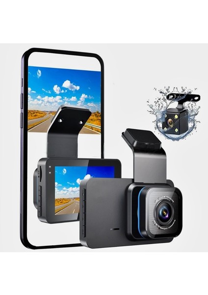 Araç Içi Kamera G Sensörlü 1296P Hd Çift Kamera Özelliği Wifi Araç Içi Kamera -Y11- modelleri