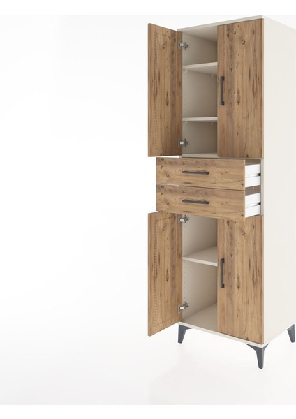 Hyperion Dolap 4 Raflı 2 Çekmeceli 4 Kapaklı 60X44X195 Aytaşı-Çam fırsatları