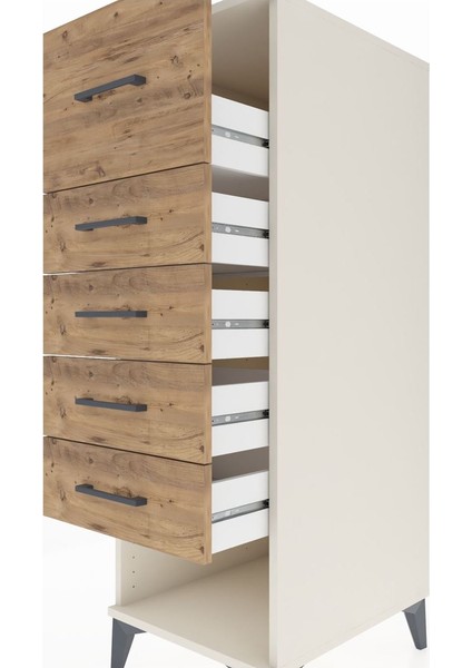 Kronos Dolap 5 Çekmeceli 44X59X134 Aytaşı-Çam indirimleri