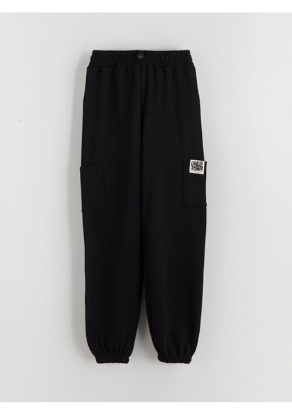 Lcw Kids Siyah Beli Lastikli Kız Çocuk Jogger Eşofman Altı fiyatları