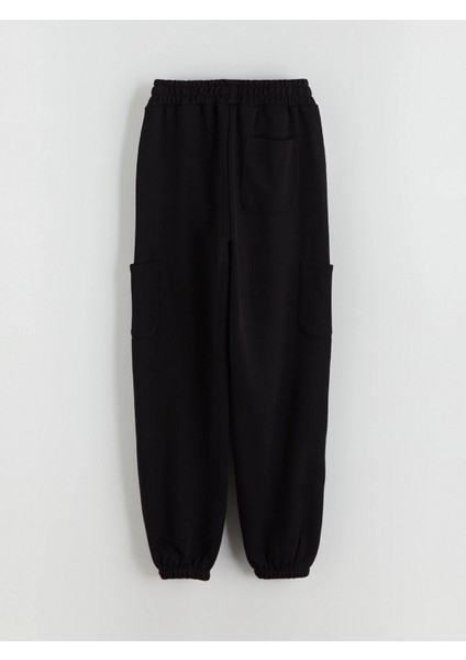 Lcw Kids Siyah Beli Lastikli Kız Çocuk Jogger Eşofman Altı fırsatları