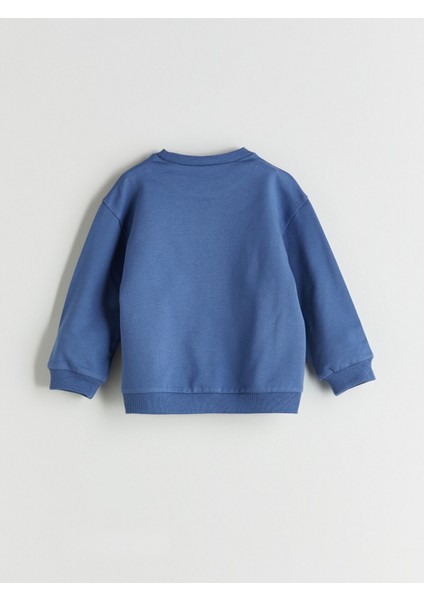 Yeni Sezon Bisiklet Yaka Basic Erkek Bebek Sweatshirt 3'lü fırsatları