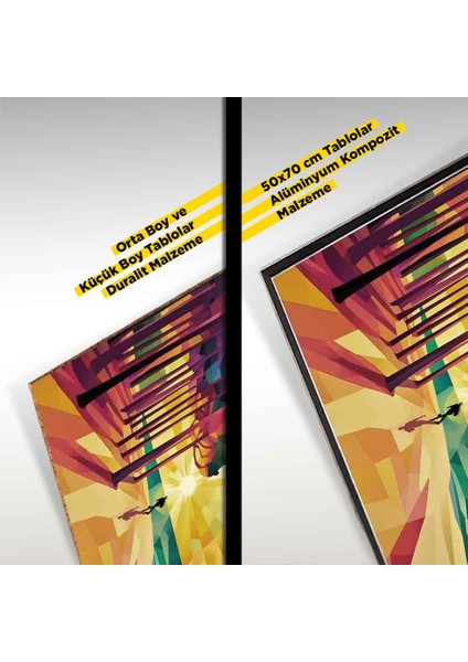 “renklerin Dansı 2 – Soyut Doğa ve Deniz Manzaralı Sanat Tablosu” modelleri