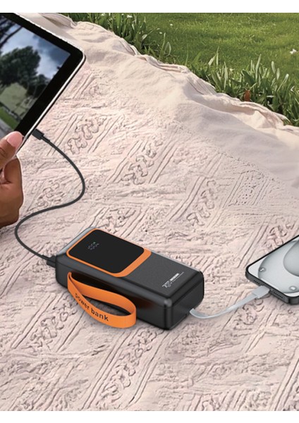 Gpw-08 30000MAH PD22.5W Hızlı Şarj Powerbank | 4 USB Çıkışlı, Dahili Type-C & Lightning Kablolu, Dijital Ekranlı Taşınabilir Şarj Cihazı fiyatları