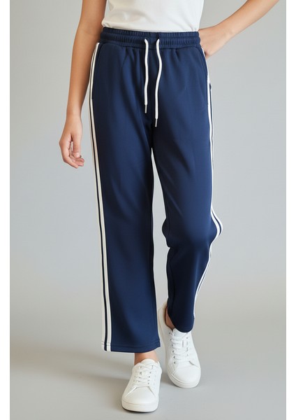 Yanları Çift Şeritli Kız Çocuk Eşofman Altı