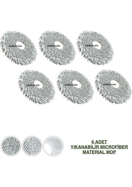 Roborock Qrevo S Yedek Mop 6 Adet