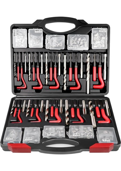 261 Parça Helicoil Set Vida Diş Tamir Seti Plastik Çantalı Full Set