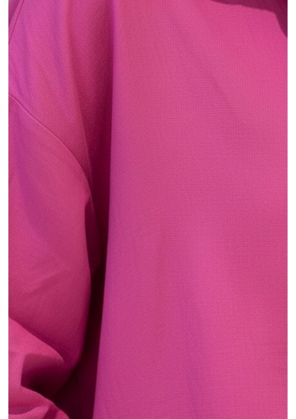 Kadın Fuşya Classic Regular Fit Düğmeli Uzun Kollu Keten Rahat Kesim Gömlek Bluz, Kadın Gömlek indirimleri