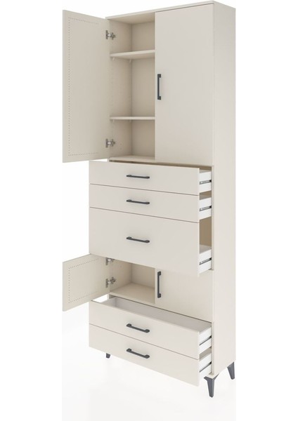 Arges Dolap 4 Raflı 5 Çekmeceli 4 Kapaklı 88X30X243 Aytaşı-Aytaşı fırsatları