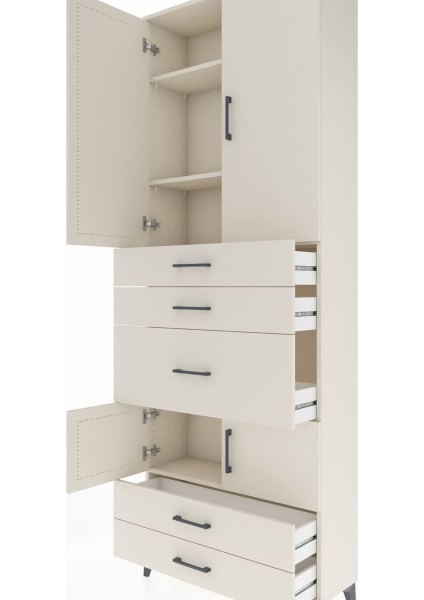 Arges Dolap 4 Raflı 5 Çekmeceli 4 Kapaklı 88X30X243 Aytaşı-Aytaşı indirimleri