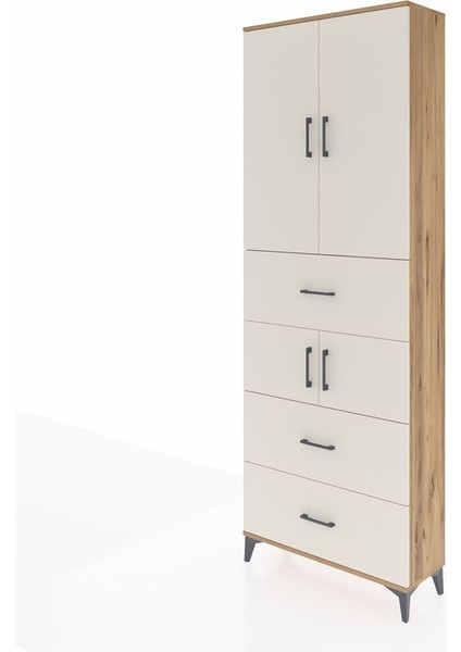 Arges Dolap 4 Raflı 3 Çekmeceli 4 Kapaklı 88X30X243 Çam-Aytaşı modelleri