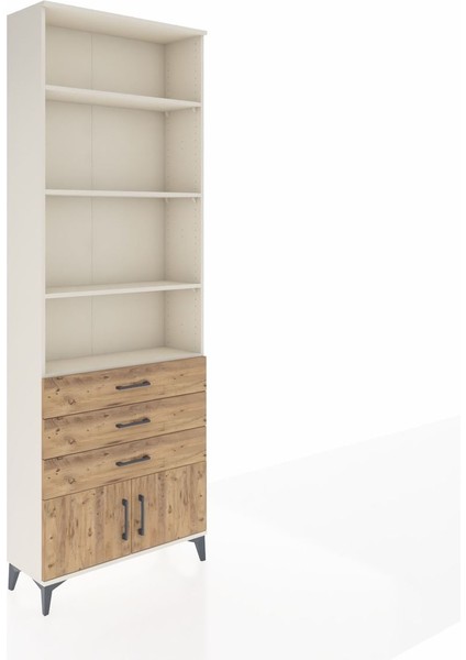 Arges Dolap 4 Raflı 3 Çekmeceli 2 Kapaklı 88X30X243 Aytaşı-Çam fiyatları