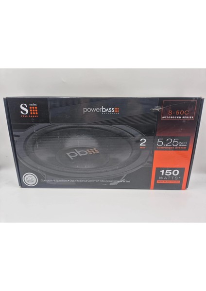 13CM Component Hoparlör - Powerbass S-50C 13CM Hoparlör + Tweeter + Crossover Komponent Hoparlör Seti fiyatları