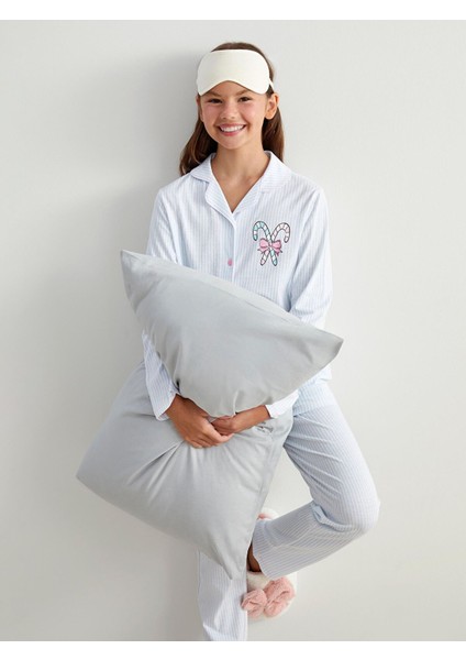 Yeni Sezon Gömlek Yaka Kız Çocuk Pijama Takımı modelleri